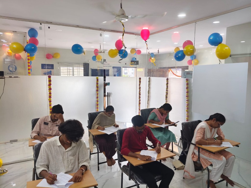 Male internship batch in a technical training session